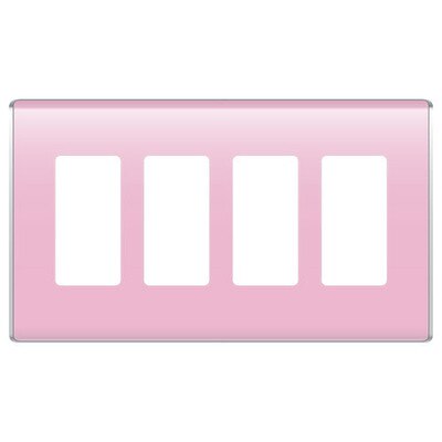 On-Q/Legrand Studio Design Wallplate, 4-Gang